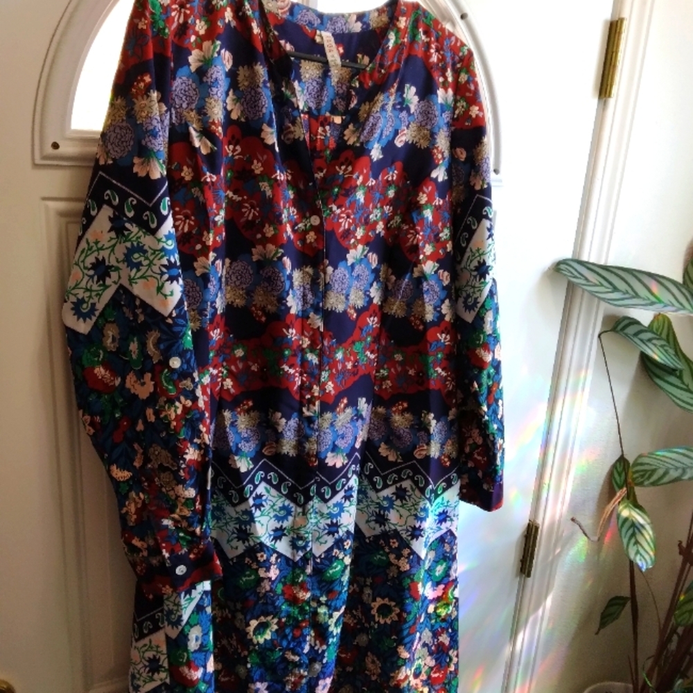 Dark Floral Cottagecore Dress Size 1X